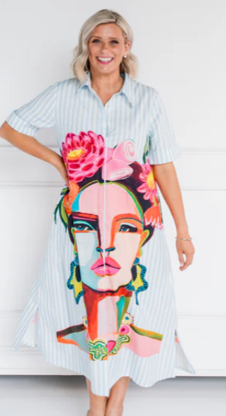 frida shirt dress Be More Frida Kahlo Cotton T-Shirt Dress Propaganda Department