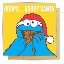 Greeting Card Sesame Street Santa