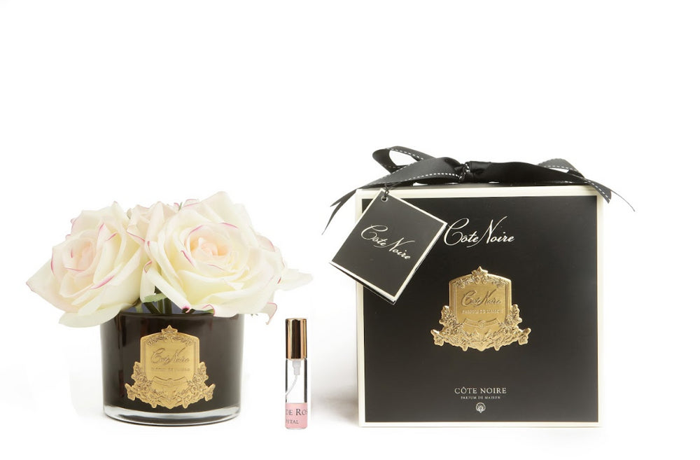 Five Roses Pink Blush black glass
