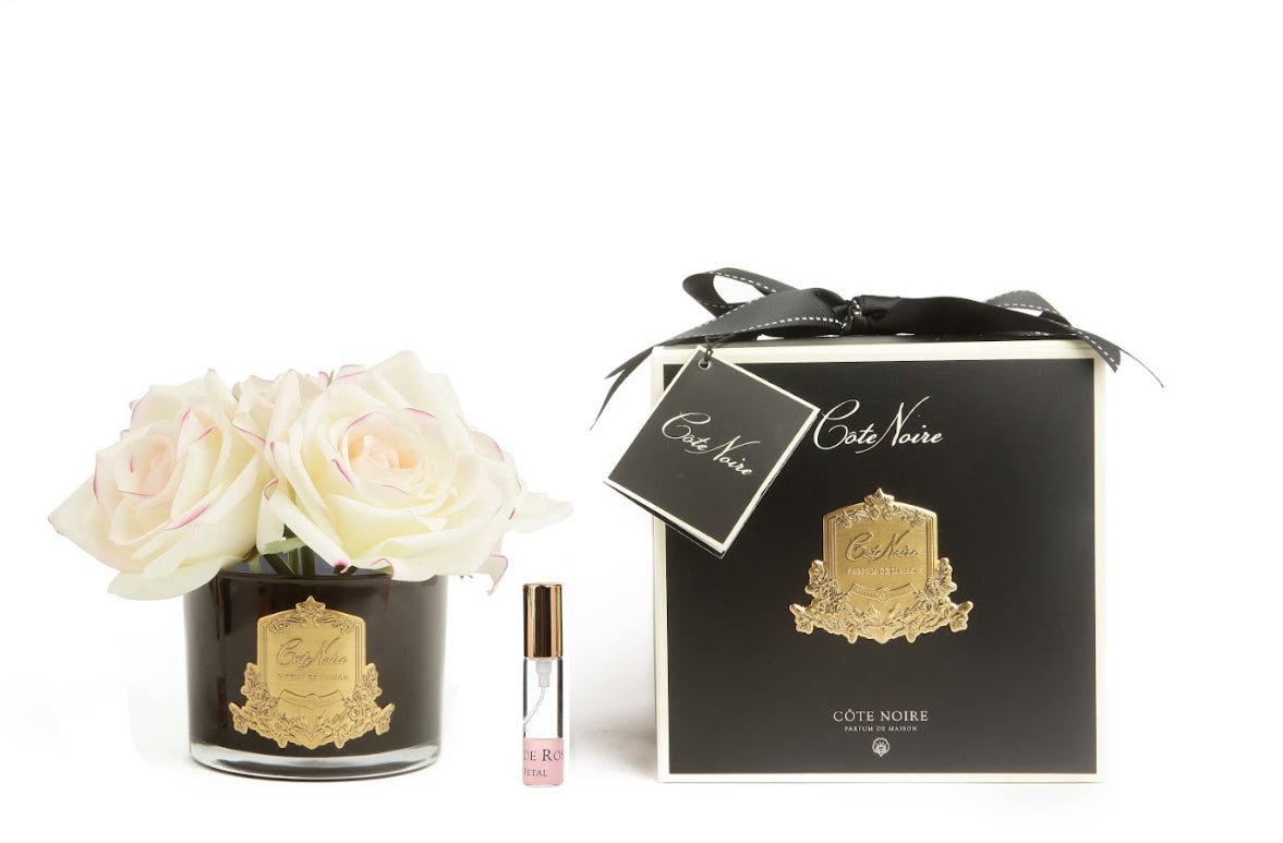 Five Roses Pink Blush black glass