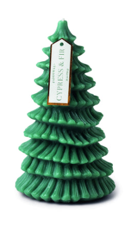 Cypress & Fir 8 Tall Tree Totem Candle w/ Wick & Hang Tag - 730g