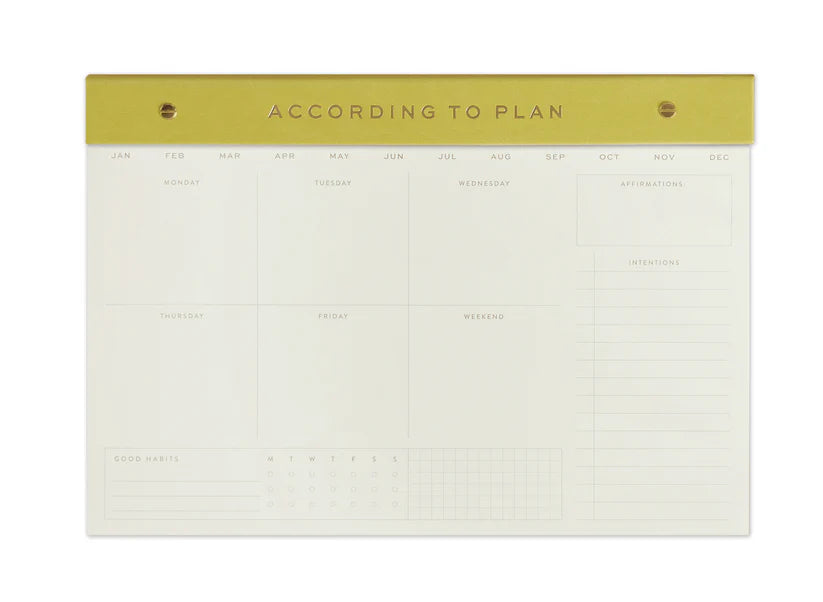 Weekly Postbound Notepad Matcha