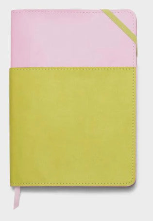 Vegan Leather Pocket Journal - Lilac & Matcha