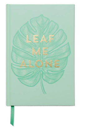 Vintage Sass Notebook with Pen - Leaf Me Alone