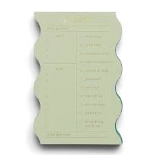 Wavy Daily Notepad - Sage
