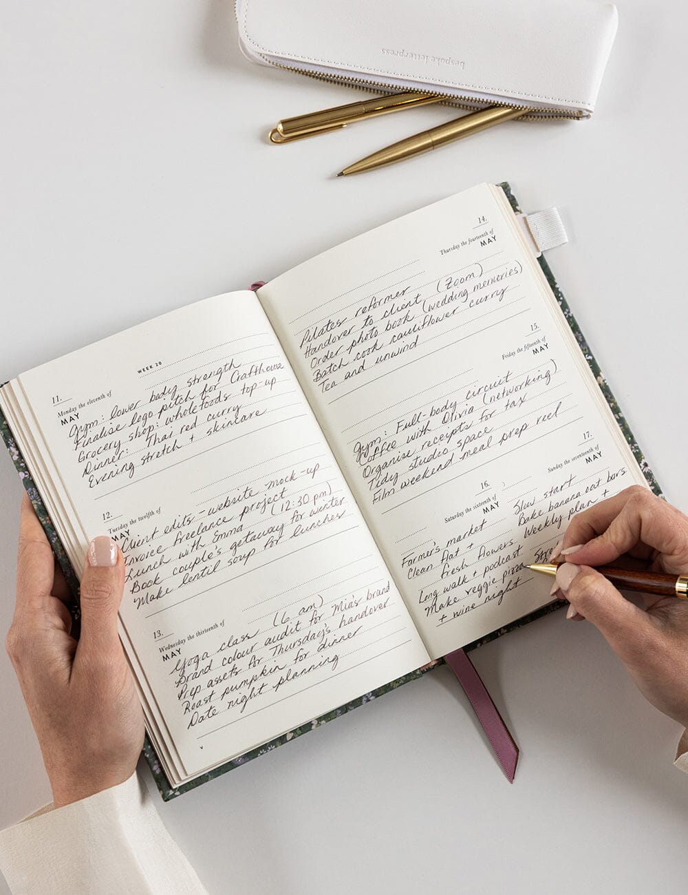 Beautiful linen bound 2026 Petite planner