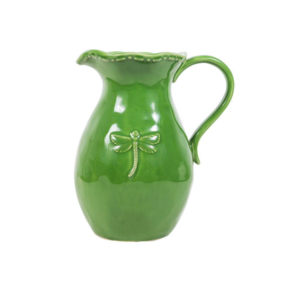 Dragonfly Stoneware Green Salt Bowl