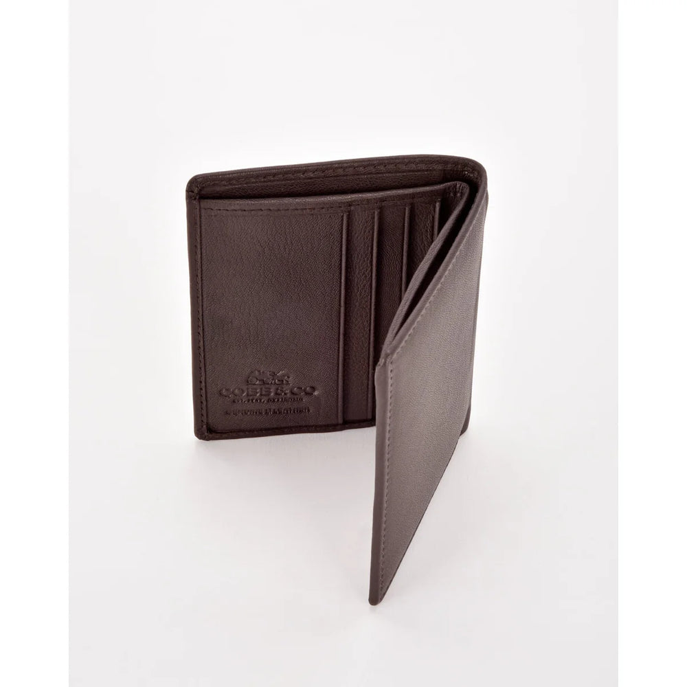 Lever RFID Leather Mens Wallet - Brown