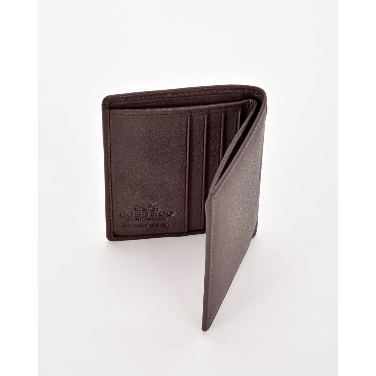 Lever RFID Leather Mens Wallet - Brown