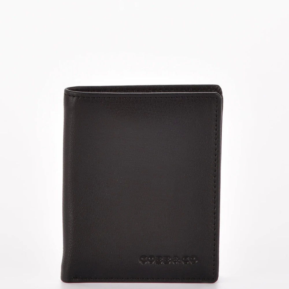 Lever RFID Leather Mens Wallet - Black