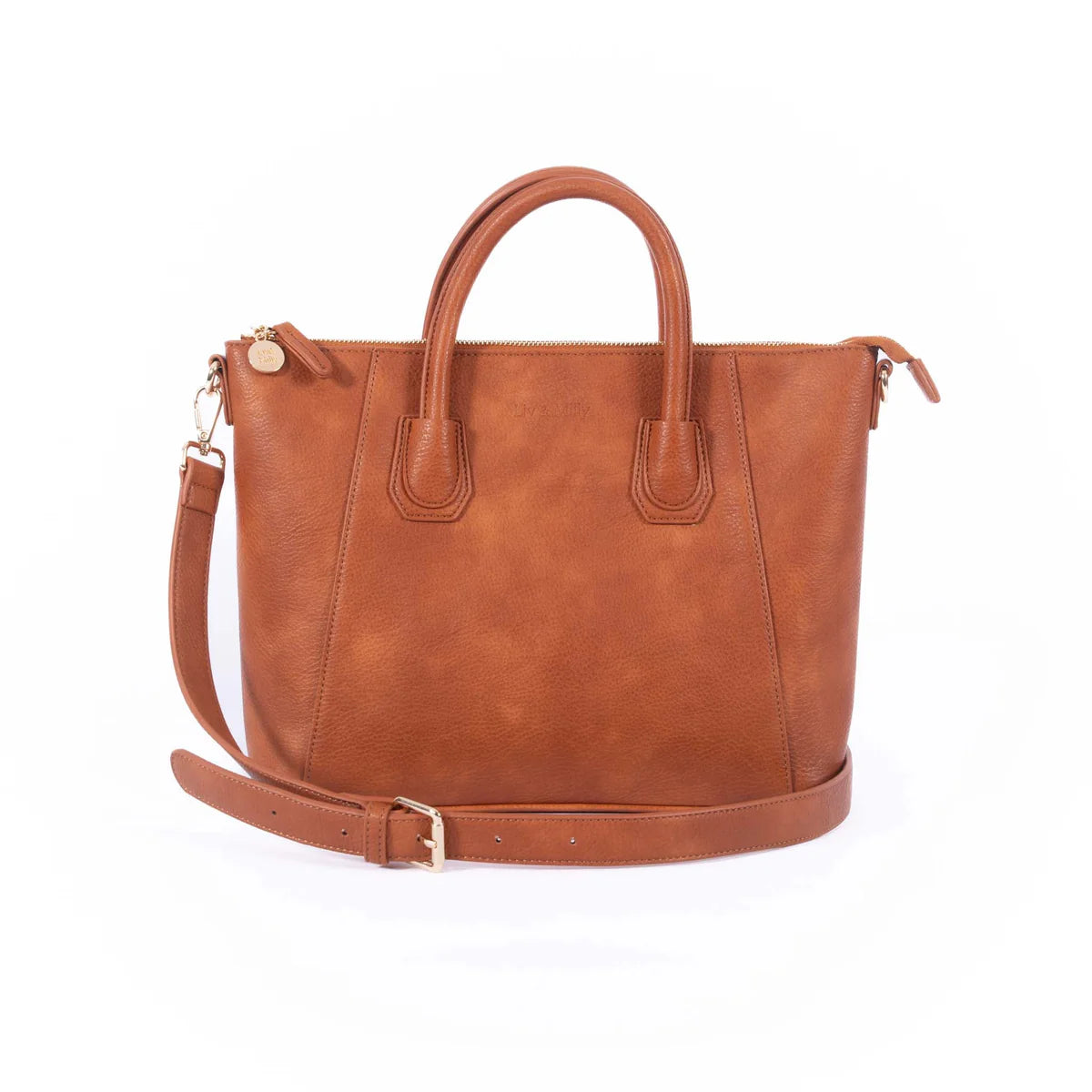 The Charlotte is an exquisitely crafted vegan leather handbag that will truly make a statement. Its tan colour gives it a luxurious and timeless look; ideal for any occasion.