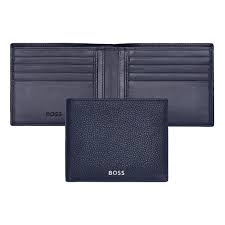 Hugo Boss Leather Wallet - Grained Navy