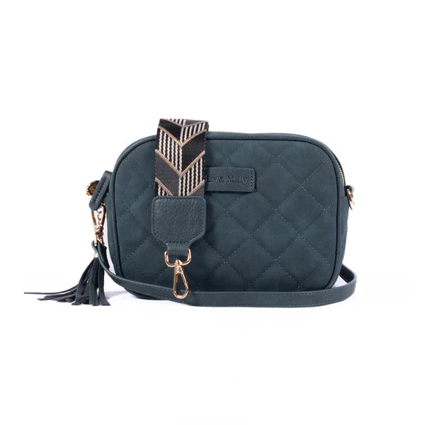 The Liv & Milly Sally in Slate suede is a classic & versatile crossbody bag crafted from a gorgeous soft vegan leather.