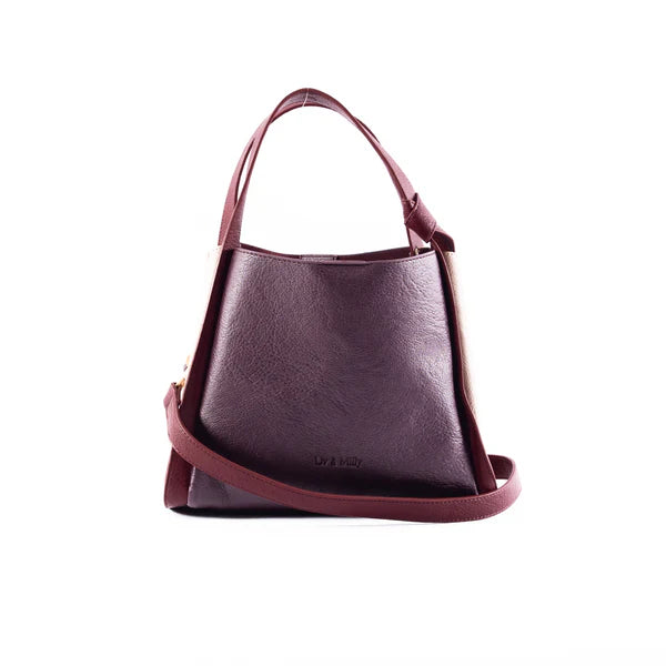 Liv & Milly -Tanya - Burgundy / Taupe / Maroon