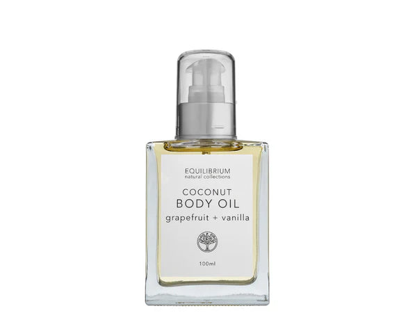 Indulge in the tropical paradise of our Coconut Natural Body Oil, infused with the refreshing essence of Grapefruit and the warm aroma of Vanilla.