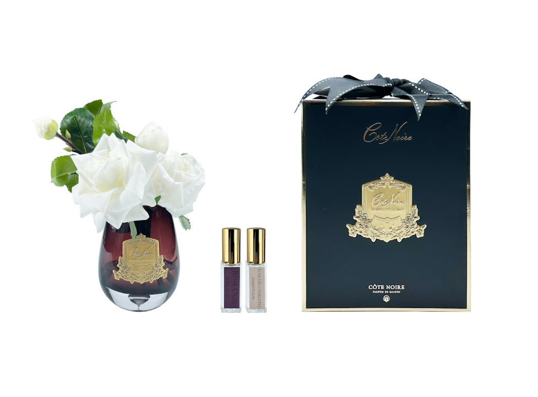 Tea Rose Bouquet Ivory - Black