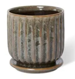 Lara Pot w. Saucer Light Green 12x12x13cm
