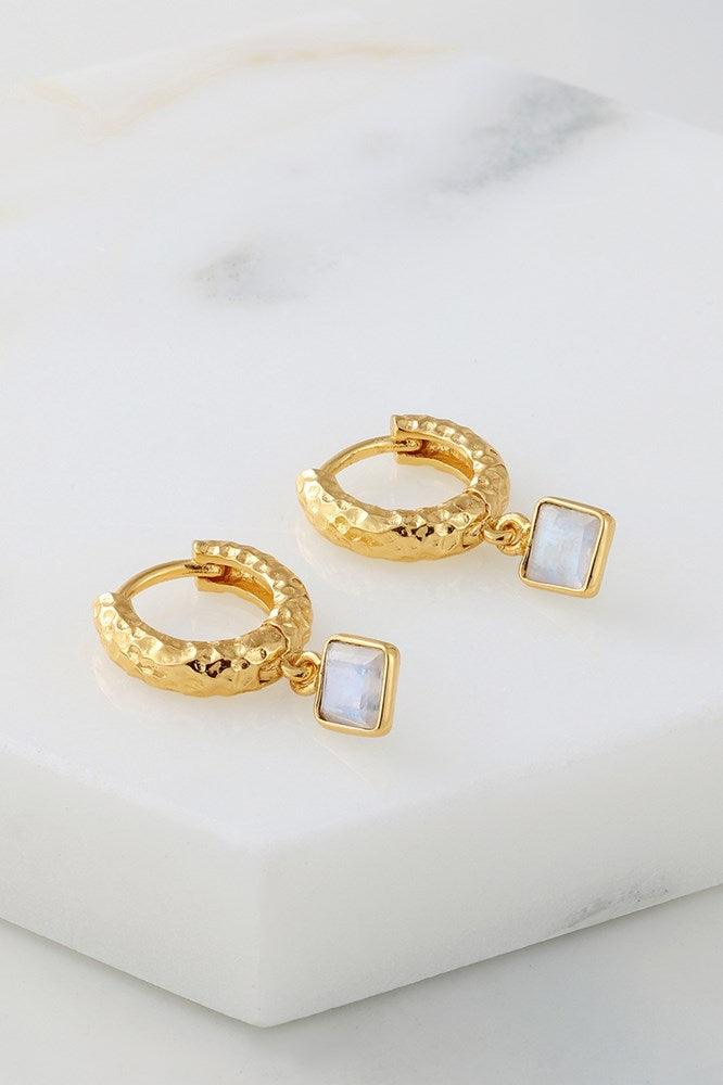 Mikayla Hoop Earring - Moonstone