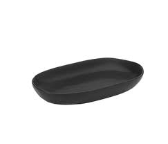 Organic in shape with a dimpled, tactile finish, Ecology's Speckle Small Shallow Bowl in Ebony has an earthy feel in a glamorous matte black.