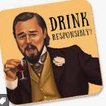 Corky Coaster Leo Drinks