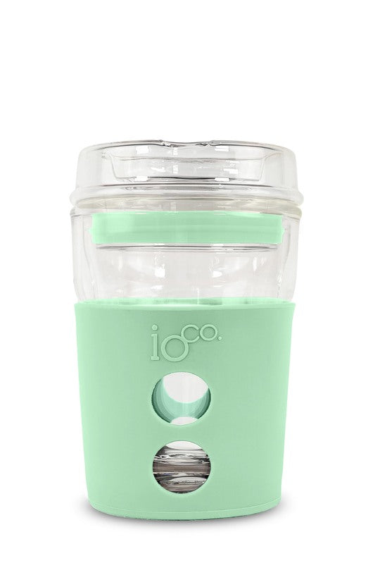 Glass Coffee Travel Cup - Misty Mint