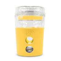 Glass Coffee Travel Cup - Sunny Yellow