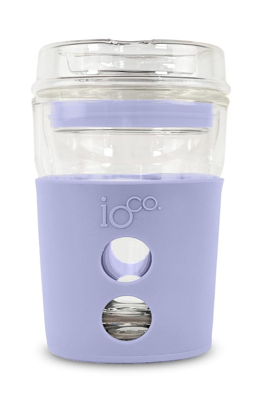 Glass Coffee Travel Cup - Lavendar