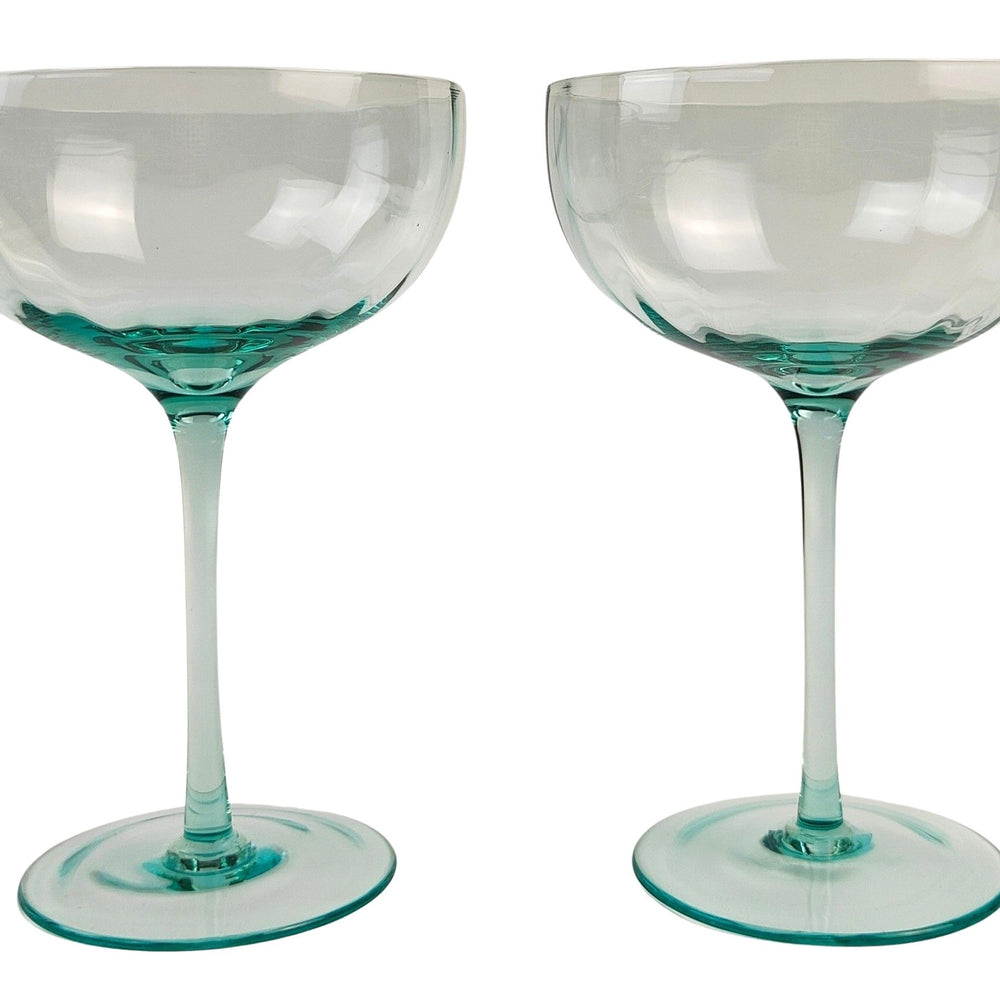 Coupe Glass Blue 16cm - Set of 2