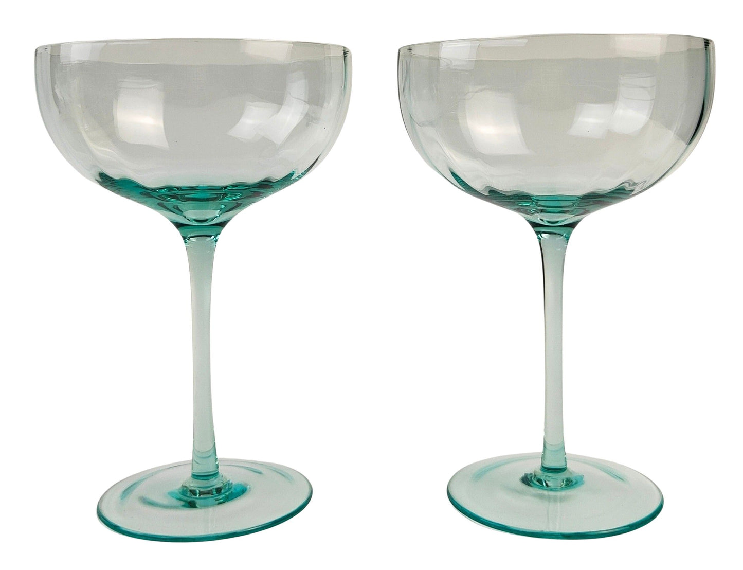 Coupe Glass Blue 16cm - Set of 2