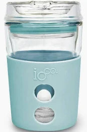 IOco 8oz Eco Glass Coffee Travel Cup - Snow White