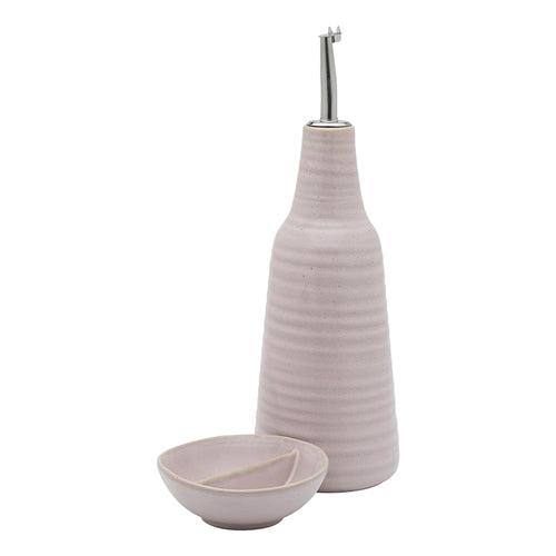 Ecology’s Ottawa Oil Bottle and Salt Dish set is the perfect pairing to enhance your kitchen prep.
