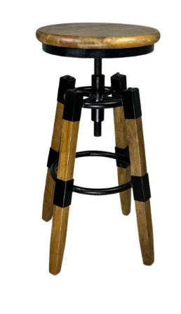 Mango wood stool Adjustable