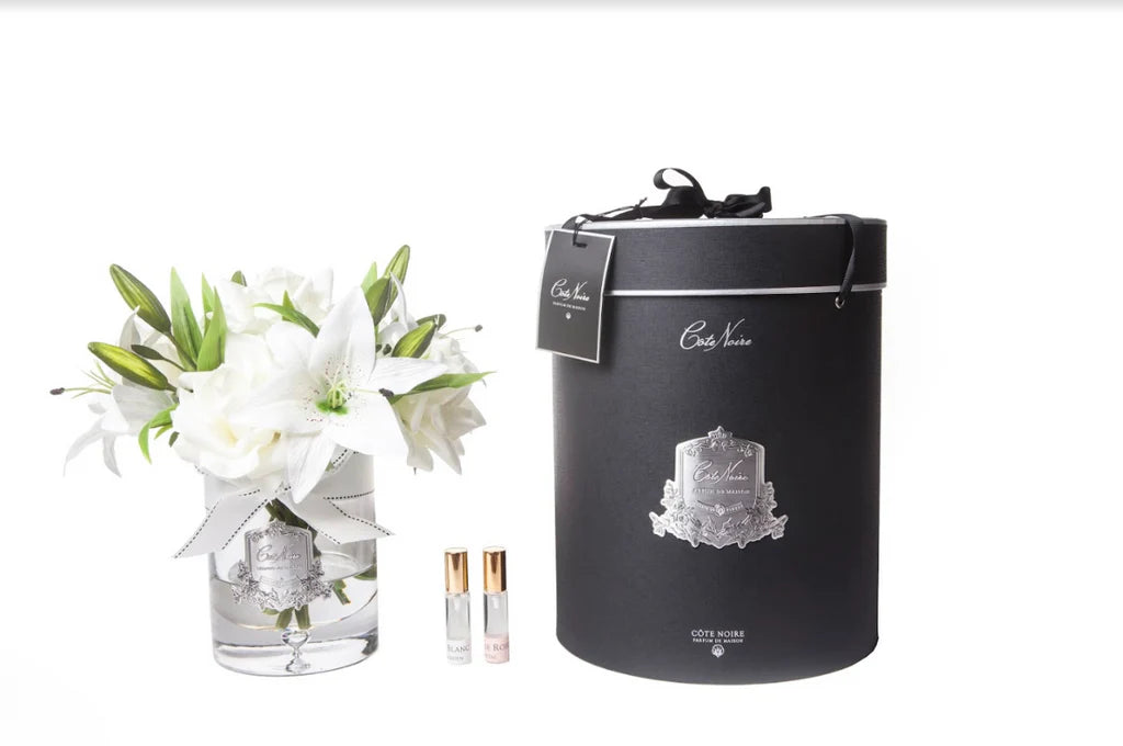Luxury Roses & Lilies - White