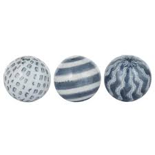 Lei Cer Deco Ball 7.5cm White/ Navy
