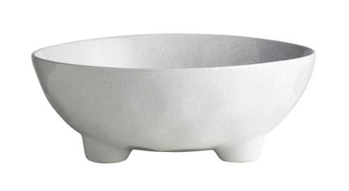 The organic-shaped Speckle Milk Chunky Legs bowl