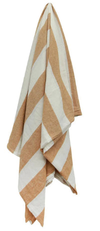 Striped Tablecloth Rust Small