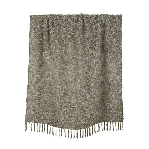 Burbujeo Cotton Blend Throw 125x150cm - Sage