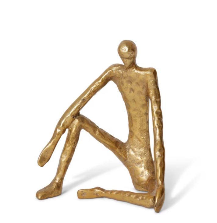 Man Sitting Sculpture GOLD